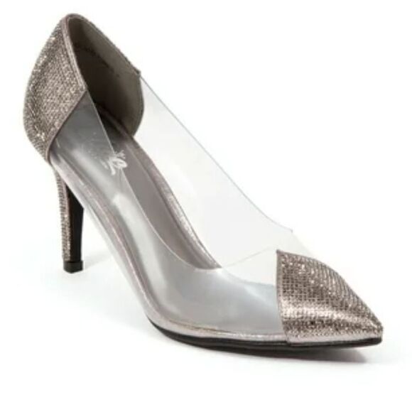 BRAND NEW CHIC By LADY COUTURE GOOD TIMES LUCITE PUMP WITH RHINESTONE TRIM G1 - Picture 10 of 16